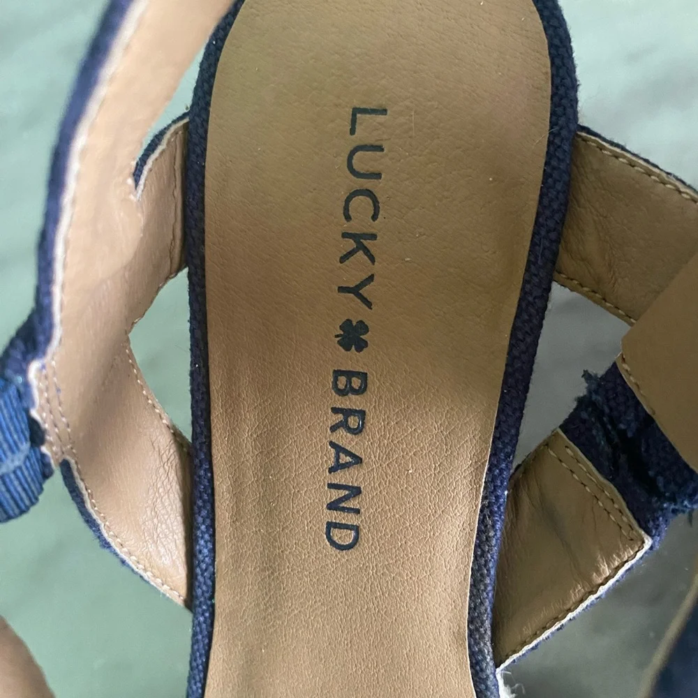 Lucky Brand Margaline Espadrille Navy Wedge